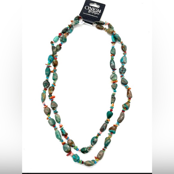 Sunwest Native American Strung Turquoise, Spiny Oyster & Red Coral Necklace - Picture 1 of 6